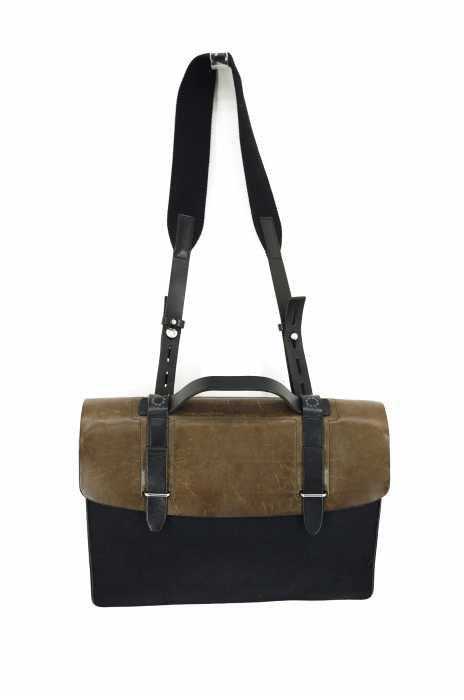 Seventy Eight Percent(セブンティーエイトパーセント) 2WAY レザー キャンバス メールバッグ メンズ バッグ