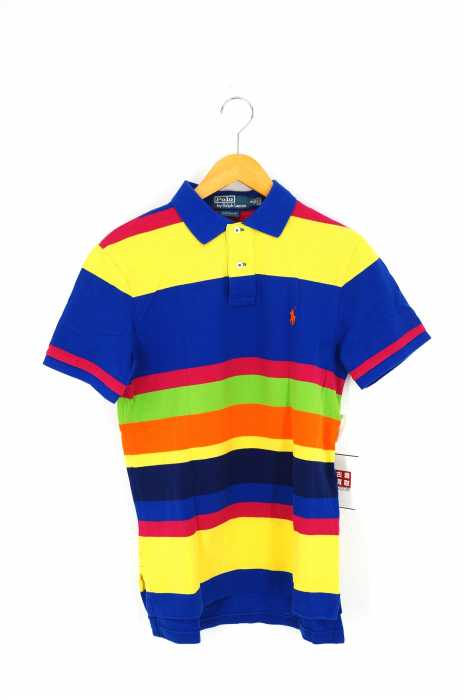 Polo by RALPH LAUREN （ポロバイラルフローレン） マルチカラー ボーダー ポロシャツ メンズ トップス