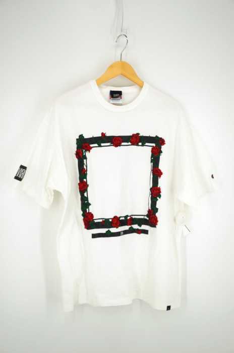 ELVIRA × Champion（エルヴィラチャンピオン） ROSE FRAME TEE ローズフレイムTシャツ 薔薇 メンズ トップス