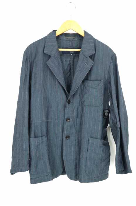 COMME des GARCONS HOMME （コムデギャルソンオム） AD2003 04SS ヘリンボーンパッカリングウールテーラードジャケット メンズ アウター