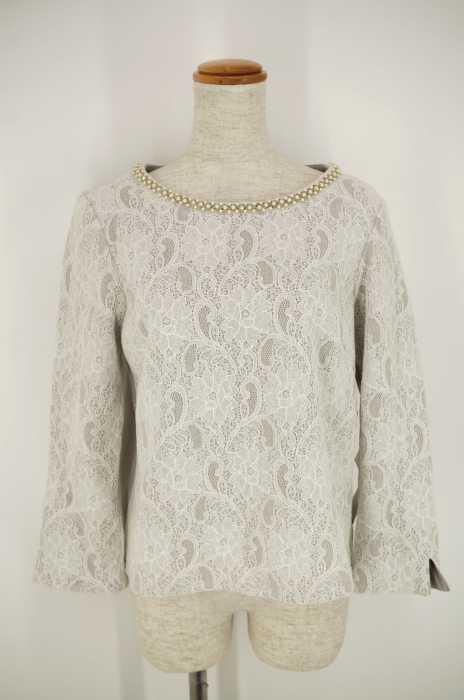 JILL by JILLSTUART （ジルバイジルスチュアート） 14AW パール装飾レース長袖カットソー レディース トップス