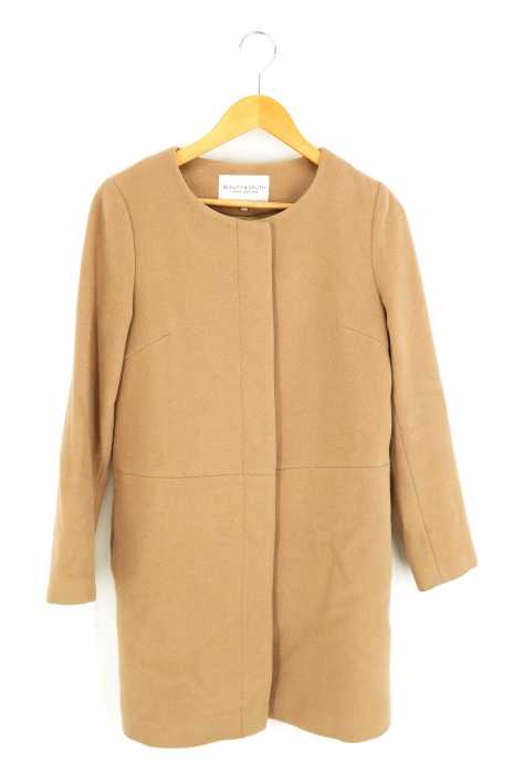 BEAUTY & YOUTH UNITED ARROWS (ビューティーアンドユースユナイテッドアローズ) ノーカラー比翼ウールコート レディース アウター