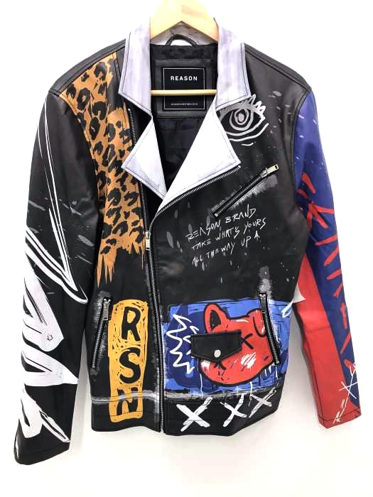 Reason（リーズン） FLYEST TEDDY PU LEATHER JACKET フェイクレザーライダースジャケット メンズ アウター