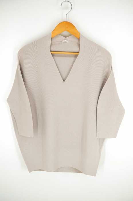 IENA（イエナ） 19SS  コットンストレッチ コクーンVネック袖付きプルオーバー レディース トップス
