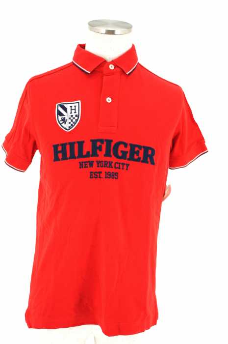 TOMMY HILFIGER （トミーヒルフィガー） ワッペン半袖ポロシャツ メンズ トップス