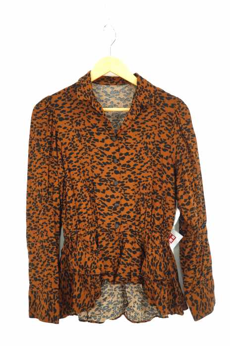 Sly スライ Leo Dots Frill Sh レオパードフリルシャツ レディース トップス ブランド古着買取販売バズストア