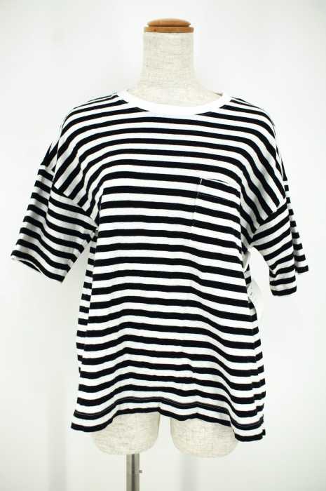 MUJI （無印良品） ポケット付ボーダーTシャツ レディース トップス