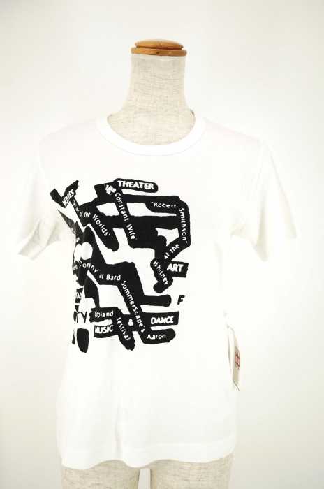 BLACK COMME des GARCONS （ブラックコムデギャルソン） プリントコットンTシャツ レディース トップス
