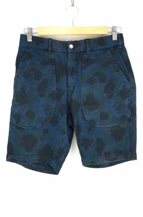 CURLY （カーリー） JZ CAMO SHORTS オーバーダイ迷彩ショーツ カモフラ柄ショートパンツ メンズ パンツ