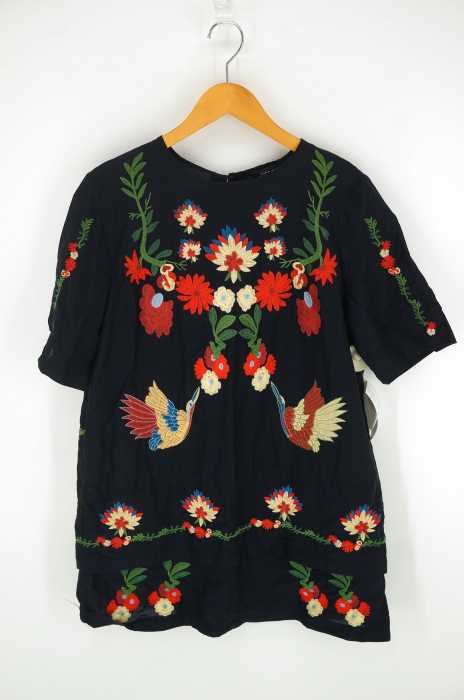 ZARA WOMAN （ザラ ウーマン） 総刺繍コットンチュニック ワンピース レディース ワンピース