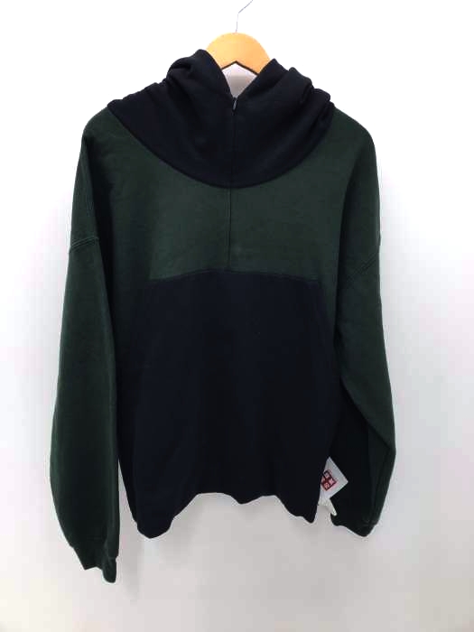 PRE_（プレ） バイカラーハーフジッププルオーバーパーカー メンズ  