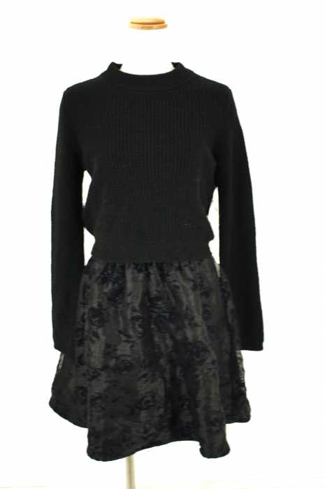 rienda （リエンダ） 15AW ニット切替花柄ワンピース レディース ワンピース