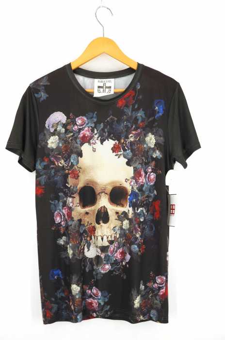 public eyes（パブリックアイズ） スカルプリントTシャツ メンズ トップス