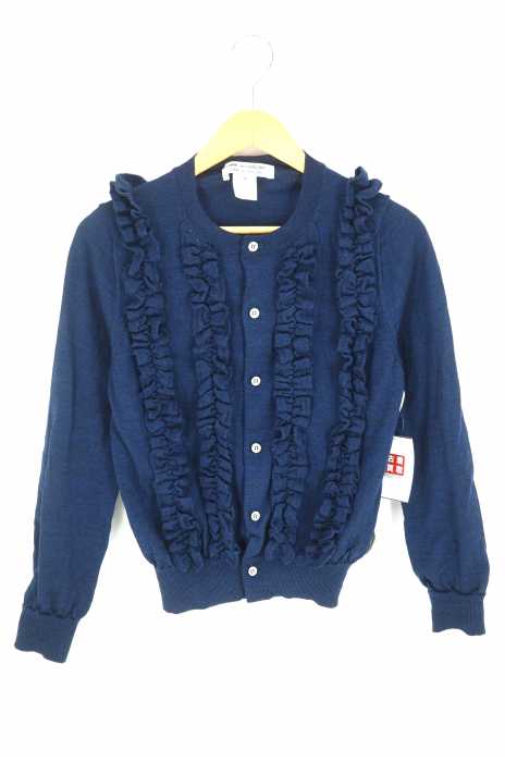 COMME des GARCONS COMME des GARCONS(コムデギャルソンコムデギャルソン) W19N 17AW フロントリボンデザインウールクルーネックカーディガン レディース トップス