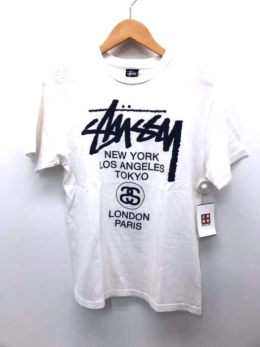 Stussy（ステューシー） 黒タグ プリントクルーネックTシャツ メンズ トップス