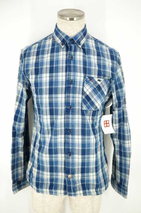 HILFIGER DENIM (ヒルフィガーデニム) ウォッシュ加工チェック柄ボタンダウンシャツ メンズ トップス