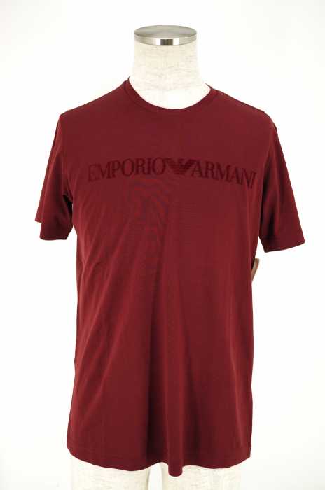 EMPORIO ARMANI (エンポリオアルマーニ) ロゴフロッキープリントTシャツ メンズ トップス