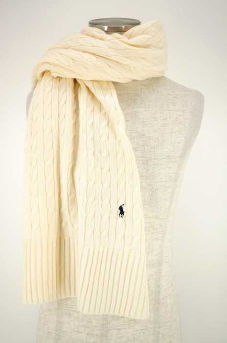Ralphlaurenケーブルニット大判ブランケット Ralphlaurenケーブル
