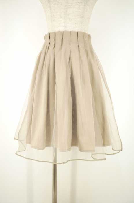 Mysty Woman ミスティーウーマン オーガンジー重ねフレアスカート