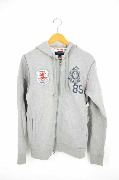 TOMMY HILFIGER (トミーヒルフィガー) ワッペンプリント ジップアップパーカー メンズ トップス