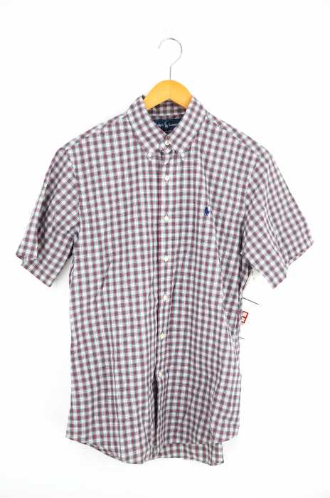 RALPH LAUREN （ラルフローレン） チェック柄 半袖 ボタンダウンシャツ メンズ トップス