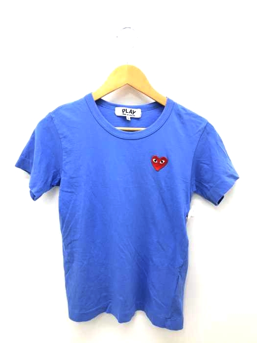 PLAY COMME des GARCONS（プレイコムデギャルソン） AD2017 ワンポイント刺繍クルーネックTシャツ レディース トップス