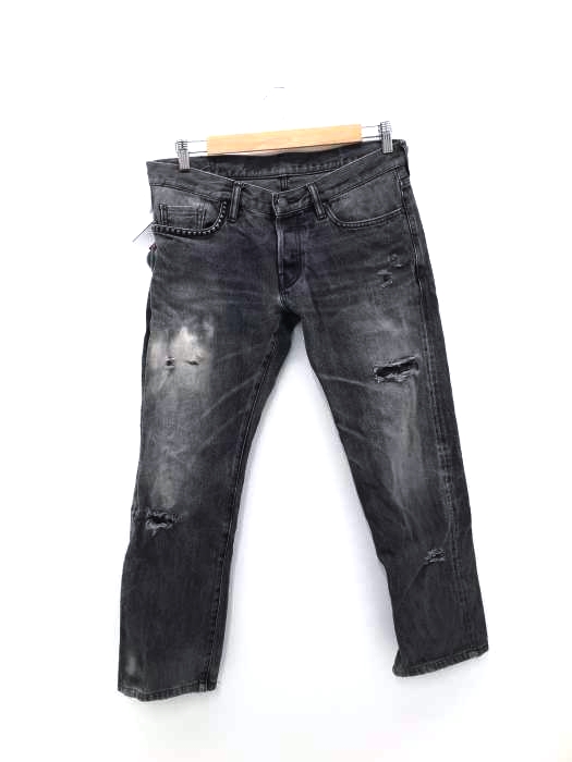 HYSTERIC GLAMOUR（ヒステリックグラマー） ダメージ加工スタッズポケットデニムパンツ メンズ パンツ