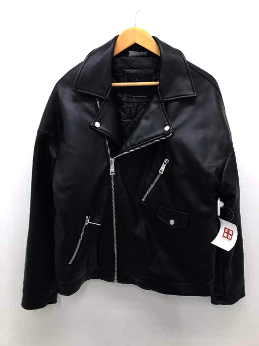 ZARA MAN(ザラマン) フェイクレザー ダブルライダースジャケット メンズ アウター