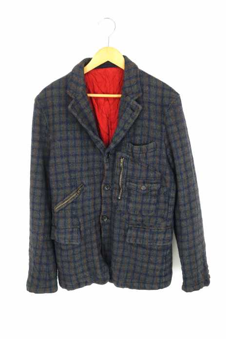 COMME des GARCONS HOMME （コムデギャルソンオム） AD2005 05AW チェック柄縮絨テーラードジャケット Dポケ メンズ アウター