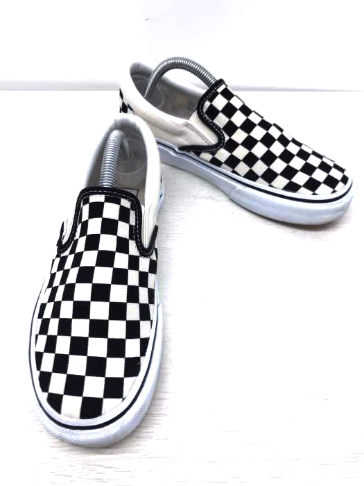 VANS（バンズ） BLK/WHT CHECK SLIP ON チェッカーフラッグ スリッポン レディース シューズ