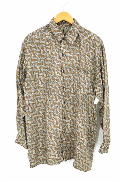 ROBERT STOCK(ロバートストック) 総柄 シルクシャツ メンズ トップス