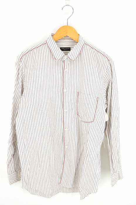 COMME des GARCONS HOMME PLUS （コムデギャルソンオムプリュス） AD1999 99AW Souvenir Kitsch期 ステッチデザインストライプシャツ メンズ トップス