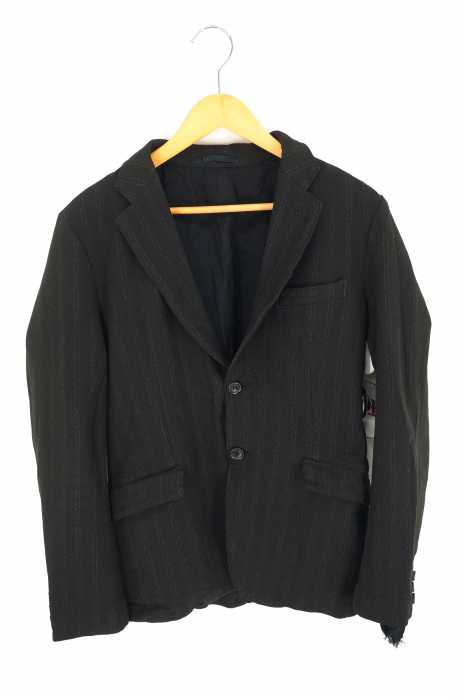 COMME des GARCONS HOMME （コムデギャルソンオム） AD2009 10SS ポリ縮ストライプテーラードジャケット メンズ アウター