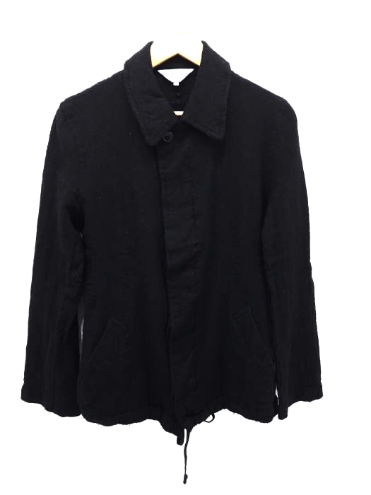 robe de chambre COMME des GARCONS（ローブドシャンブルコムデギャルソン） AD2003 ウール縮絨加工比翼ハーフコート レディース アウター
