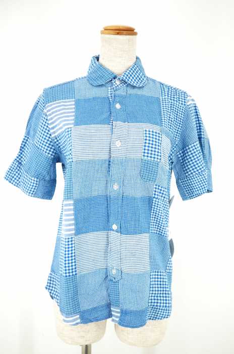 BEAMS BOY （ビームスボーイ） パッチワーク ラウンドカラーシャツ レディース トップス