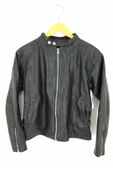 USED古着  （ユーズドフルギ） レザーシングルライダースジャケット メンズ アウター