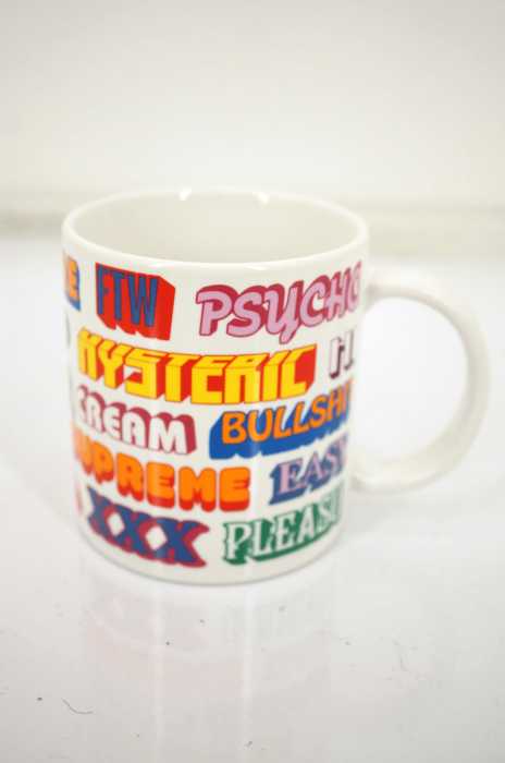 SUPREME × HYSTERIC GLAMOUR (シュプリーム × ヒステリックグラマー) Ceramic Co ffee Mug セラミックカフェ マグカップ メンズ ファッション雑貨