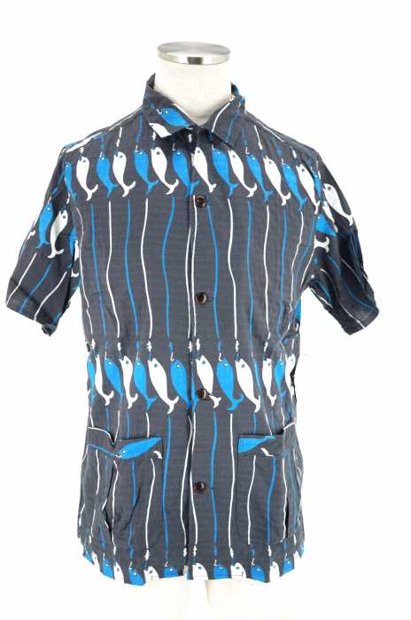 SUNNY SPORTS （サニースポーツ） 50S FISH SHIRTS 総柄シャツ メンズ トップス