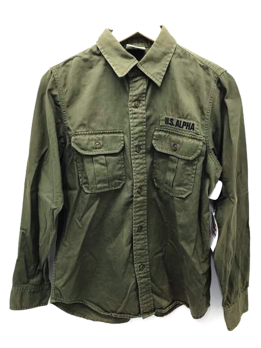 ALPHA INDUSTRIES(アルファインダストリーズ) エアフォース 刺繍ミリタリーシャツ メンズ トップス