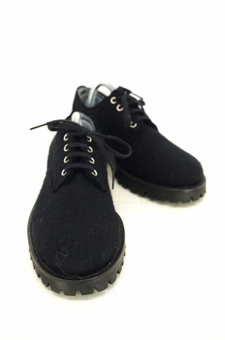 tricot COMME des GARCONS （トリココムデギャルソン） ウールアッパー厚底シューズ プレーントゥ レディース シューズ