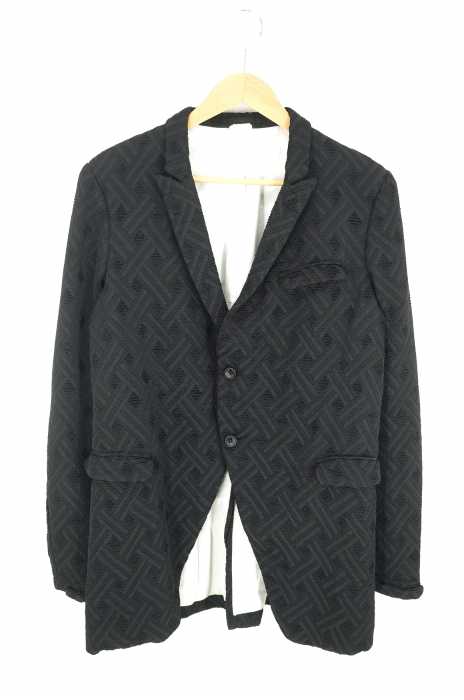 COMME des GARCONS HOMME PLUS (コムデギャルソンオムプリュス) AD2011 11AW Decadance期 デカダンス LOOK35 網代模様エステル縮絨燕尾ジャケット メンズ アウター