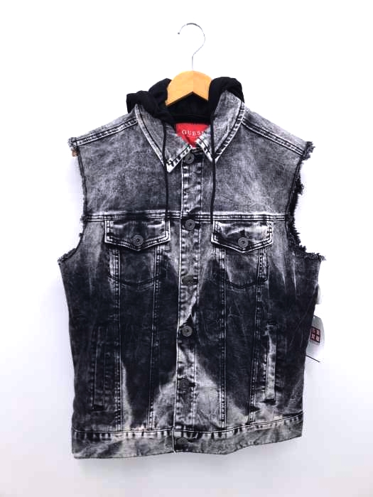 GUESS(ゲス) フード付き デニムベスト メンズ トップス