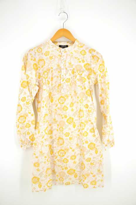 A.P.C. (アーペーセー) ノーカラー ハーフボタンワンピース レディース ワンピース