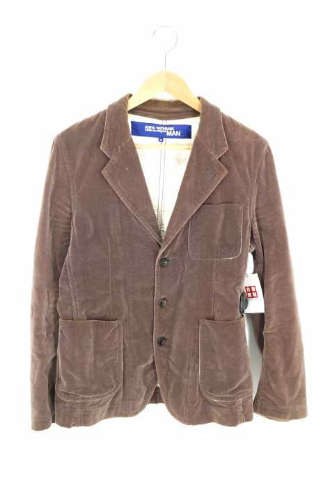 JUNYA WATANABE COMME des GARCONS MAN（ジュンヤワタナベコムデギャルソンマン） AD2002 02AW ベロア生地テーラードジャケット メンズ アウター