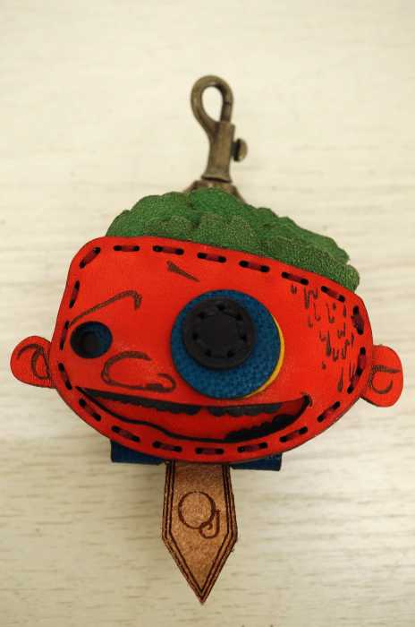 Ojaga design （オジャカデザイン） キャラクターレザーキーホルダー メンズ アクセサリー