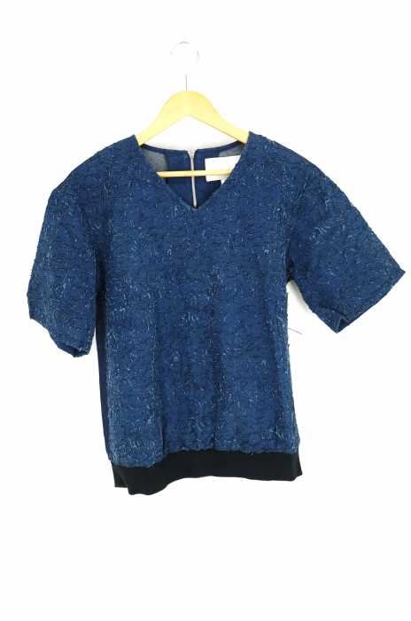 Kaon（カオン） 刺繍インディゴプルオーバーカットソー レディース トップス