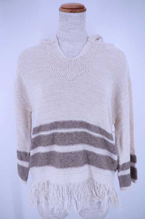 B MING LIFE STORE by BEAMS ((ビーミング ライフストアバイビームス) フリンジニットプルオーバーパーカー レディース トップス