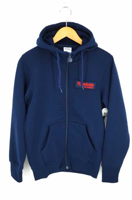 Reebok （リーボック） ワッペン付バックプリント ジップアップパーカー メンズ トップス