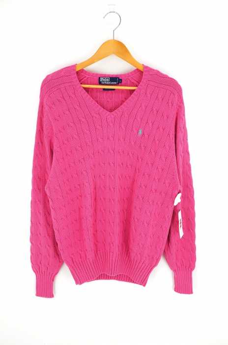 Polo by RALPH LAUREN （ポロバイラルフローレン） Vネック ケーブルニット メンズ トップス