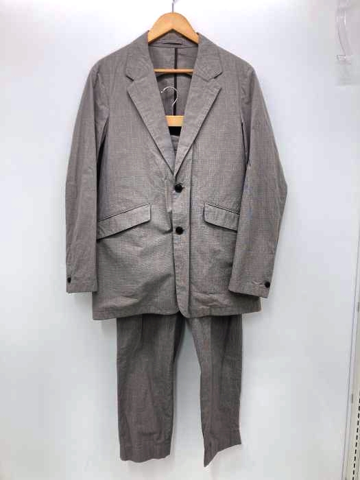 UNITED ARROWS（ユナイテッドアローズ） 千鳥格子柄コットンセットアップ 2Bテーラードジャケット 1タックコットンパンツ メンズ セットアップ